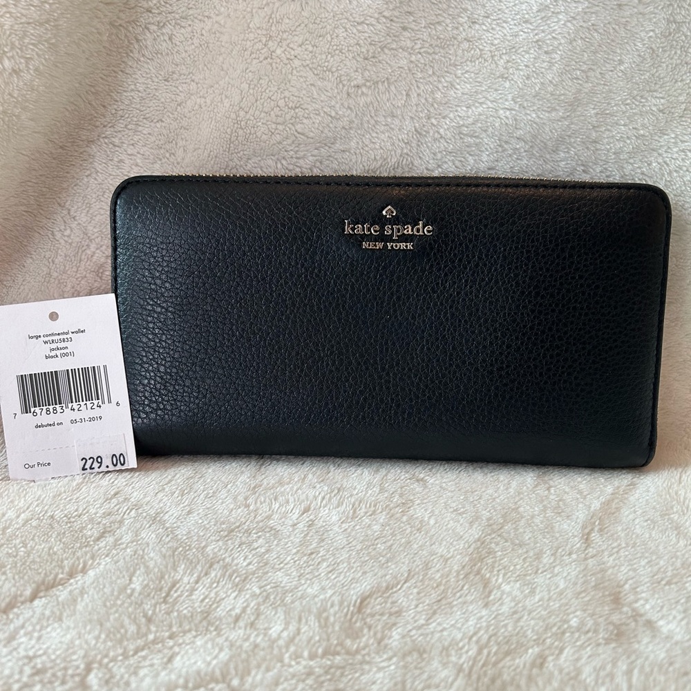 ♠️ kate spade Jackson Large Continental Wallet - black